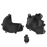 CLUTCH & IGNITION COVER PROTECTOR HONDA CRF450R/RX 17-24 BLACK